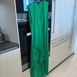 BCBG Paris Asymmetrical Green Dress Like New